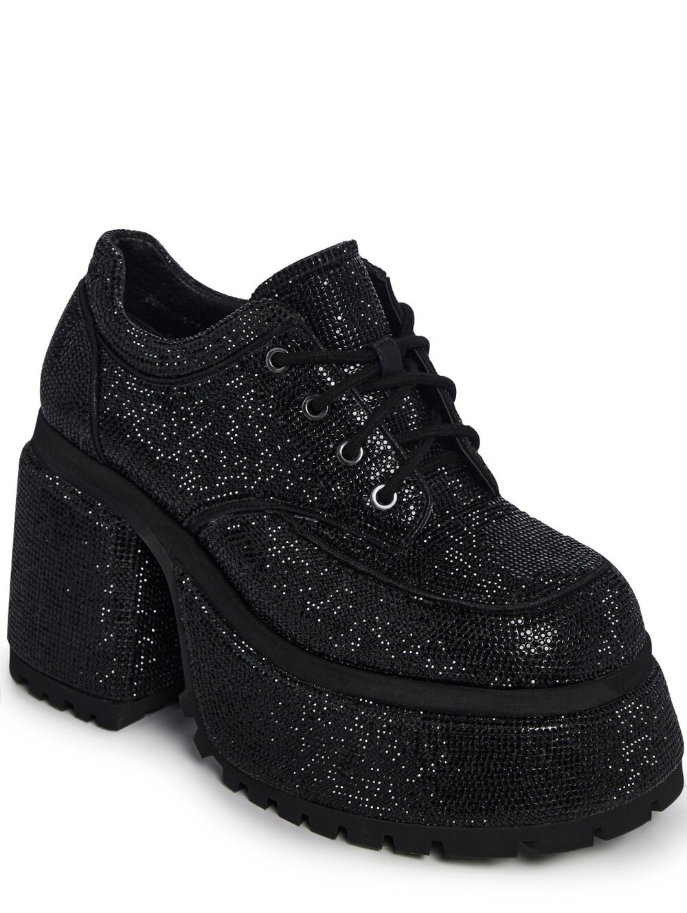 Rhinestone Platform Oxfords "Acting Up" From Dolls Kill Size US 11 - Picture 3 of 9